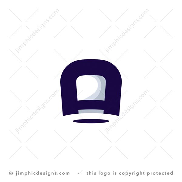 Hat A Logo logo for sale: Simplistic hat design is shaped inside a big and bold letter A design.